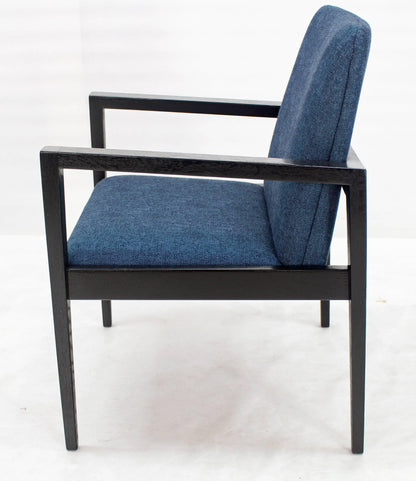 Pair of Mid-Century Modern Ebonized Lounge Chairs