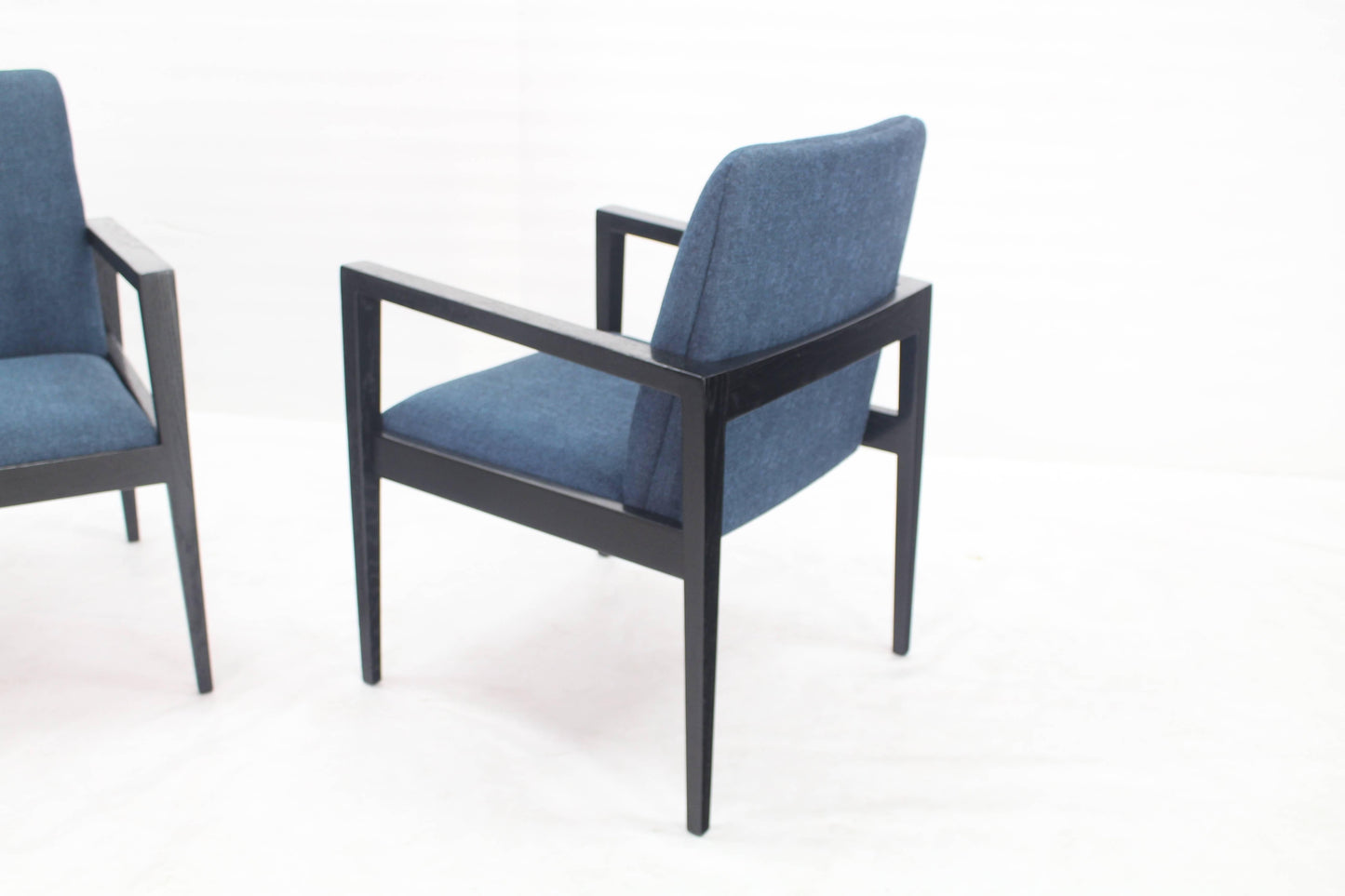 Pair of Mid-Century Modern Ebonized Lounge Chairs