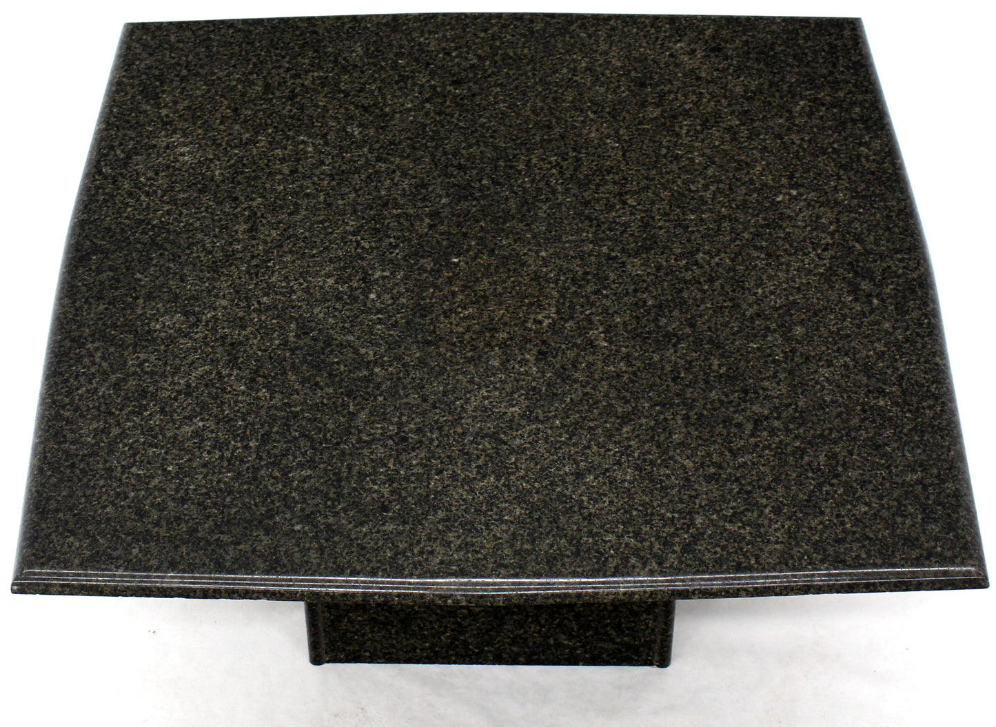 Square Black Granite Pedestal Base Coffee Table