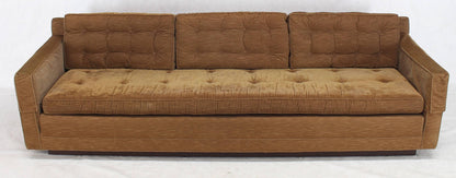 Mocha Velvet Platform Base Mid-Century Modern Sofa