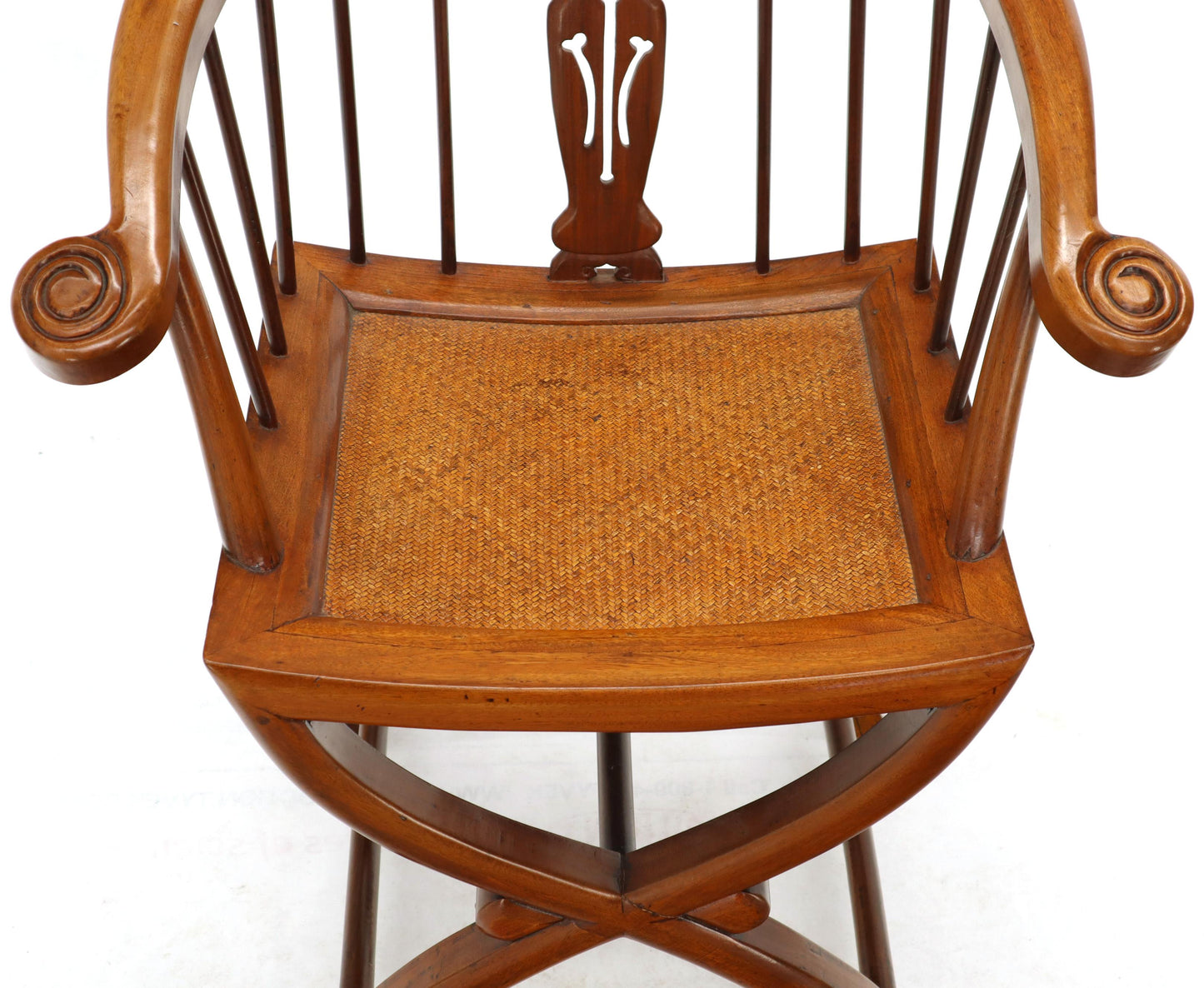 Pair of Teak Horseshoe Barrel Back Lounge Chairs