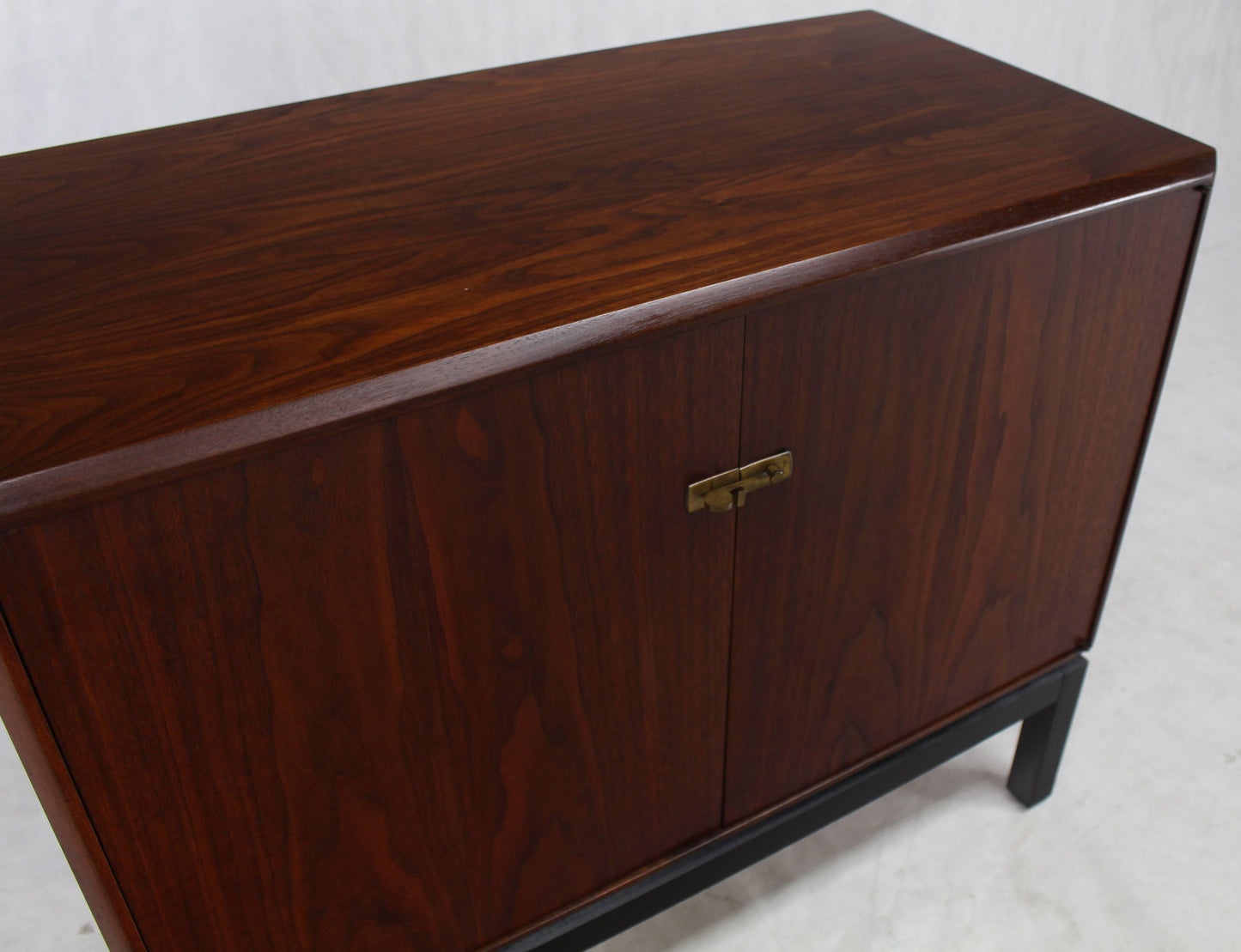 Danish Mid-Century Modern Oiled Walnut Bachelor Chest Cabinet Two-Door