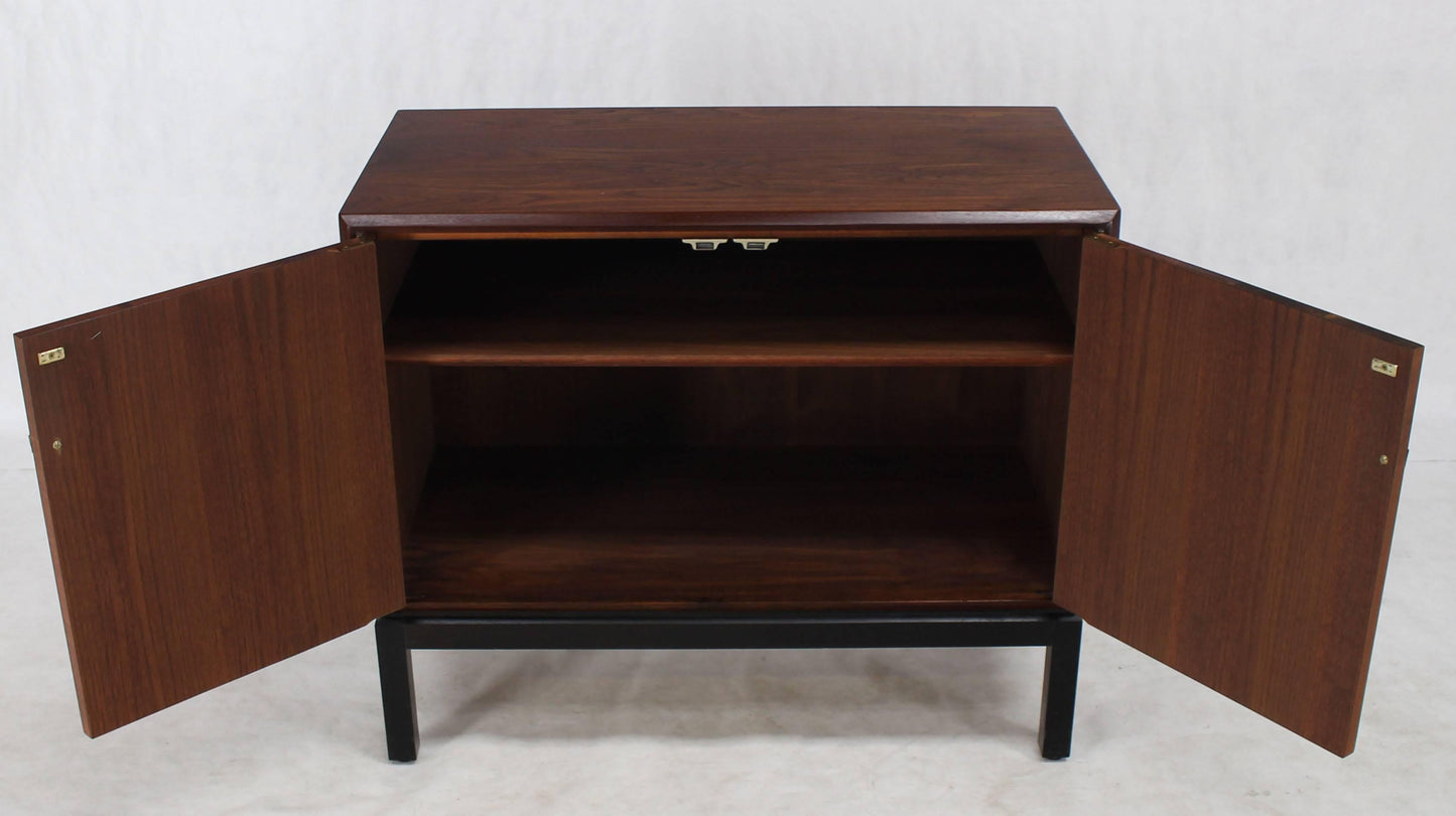 Danish Mid-Century Modern Oiled Walnut Bachelor Chest Cabinet Two-Door