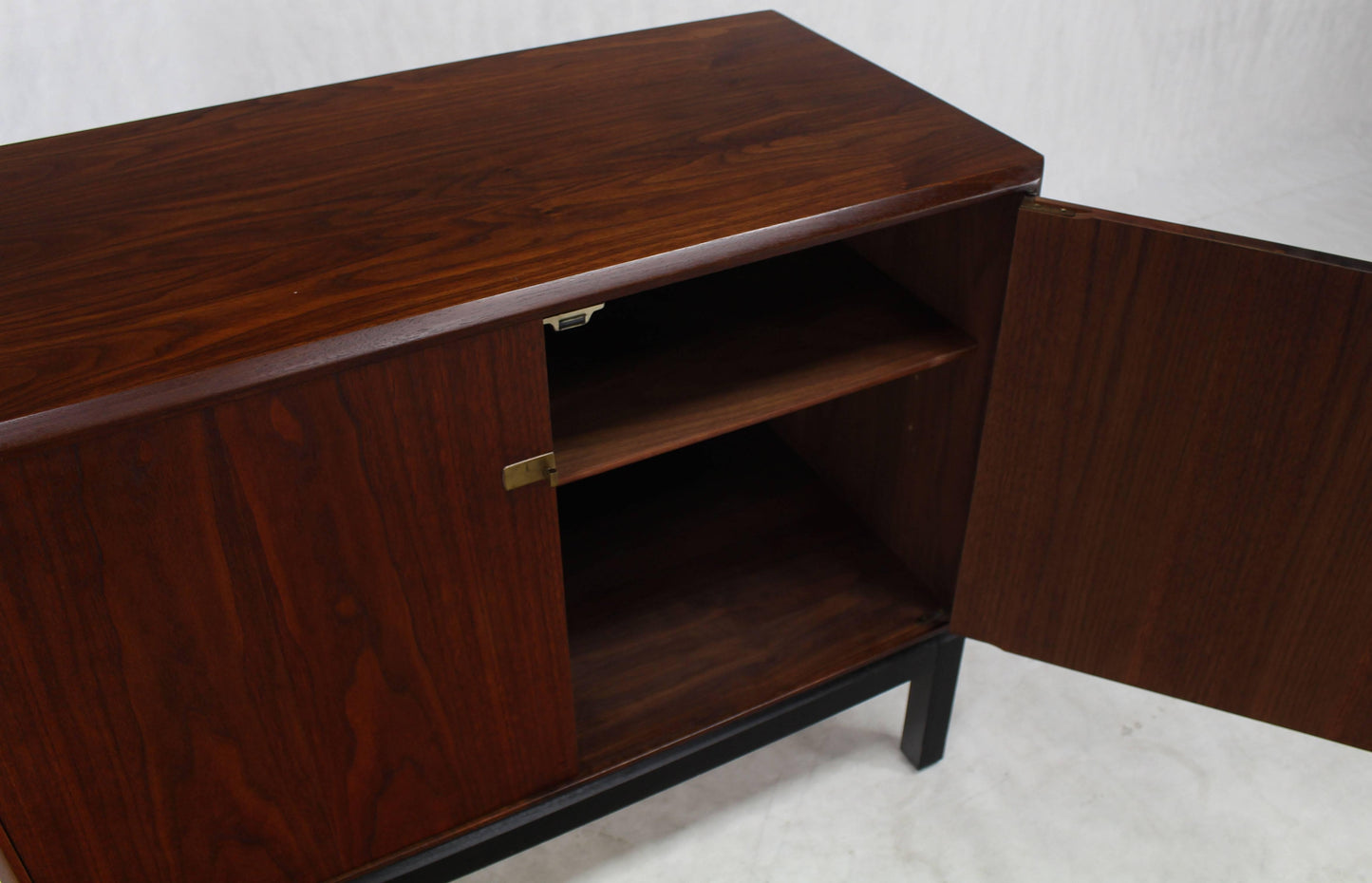 Danish Mid-Century Modern Oiled Walnut Bachelor Chest Cabinet Two-Door