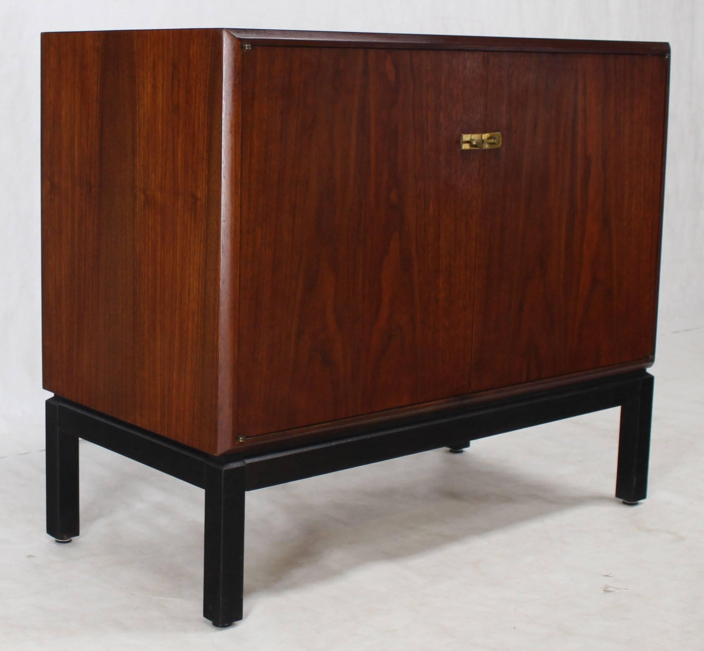 Danish Mid-Century Modern Oiled Walnut Bachelor Chest Cabinet Two-Door