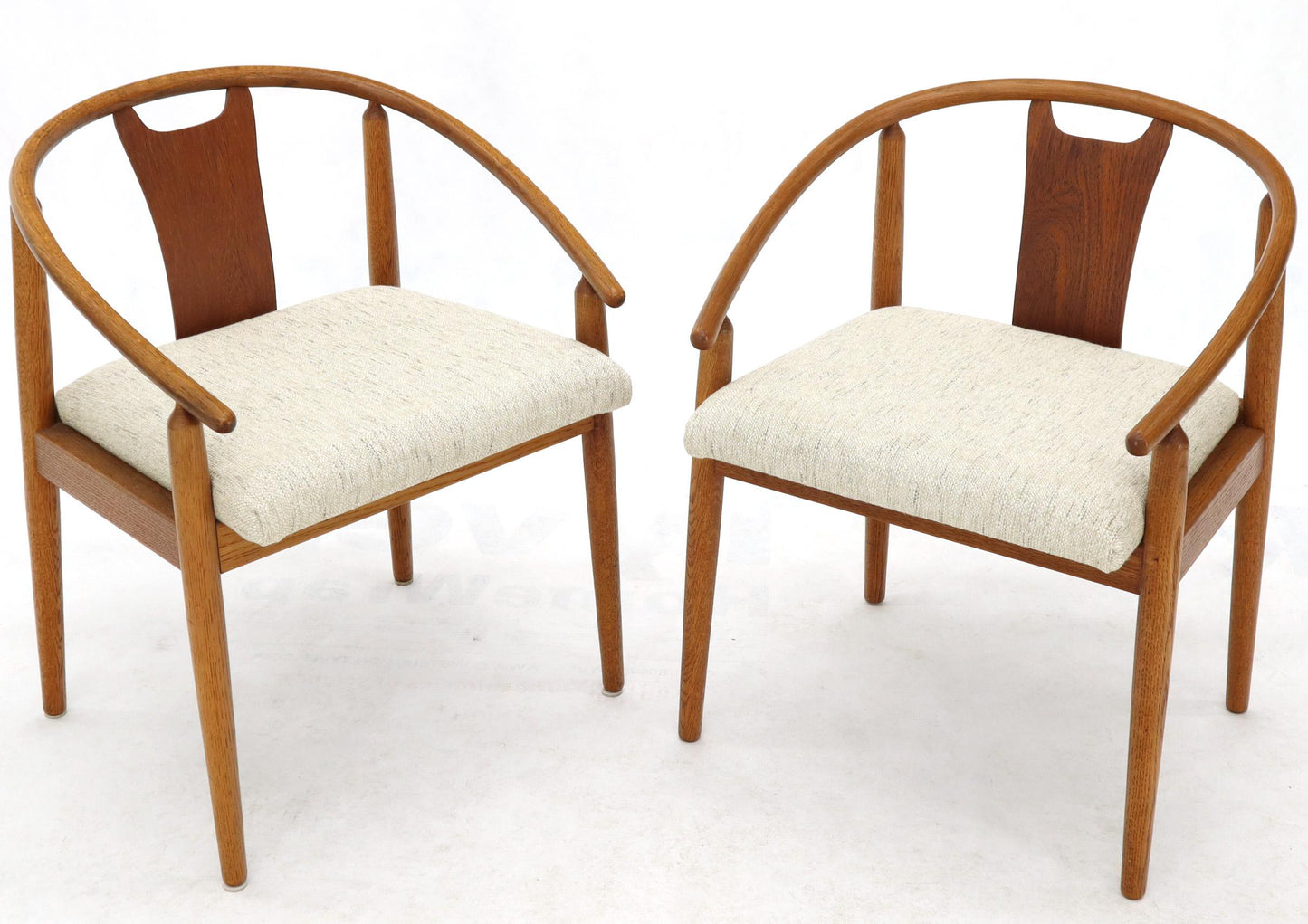 Set of 4 Barrel Back Bent Wood Dining Lounge Chairs New Upholstery