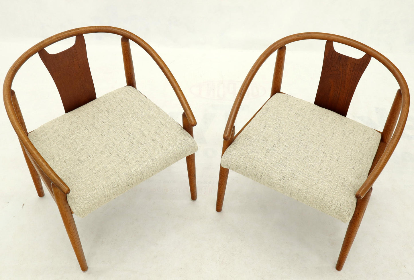 Set of 4 Barrel Back Bent Wood Dining Lounge Chairs New Upholstery