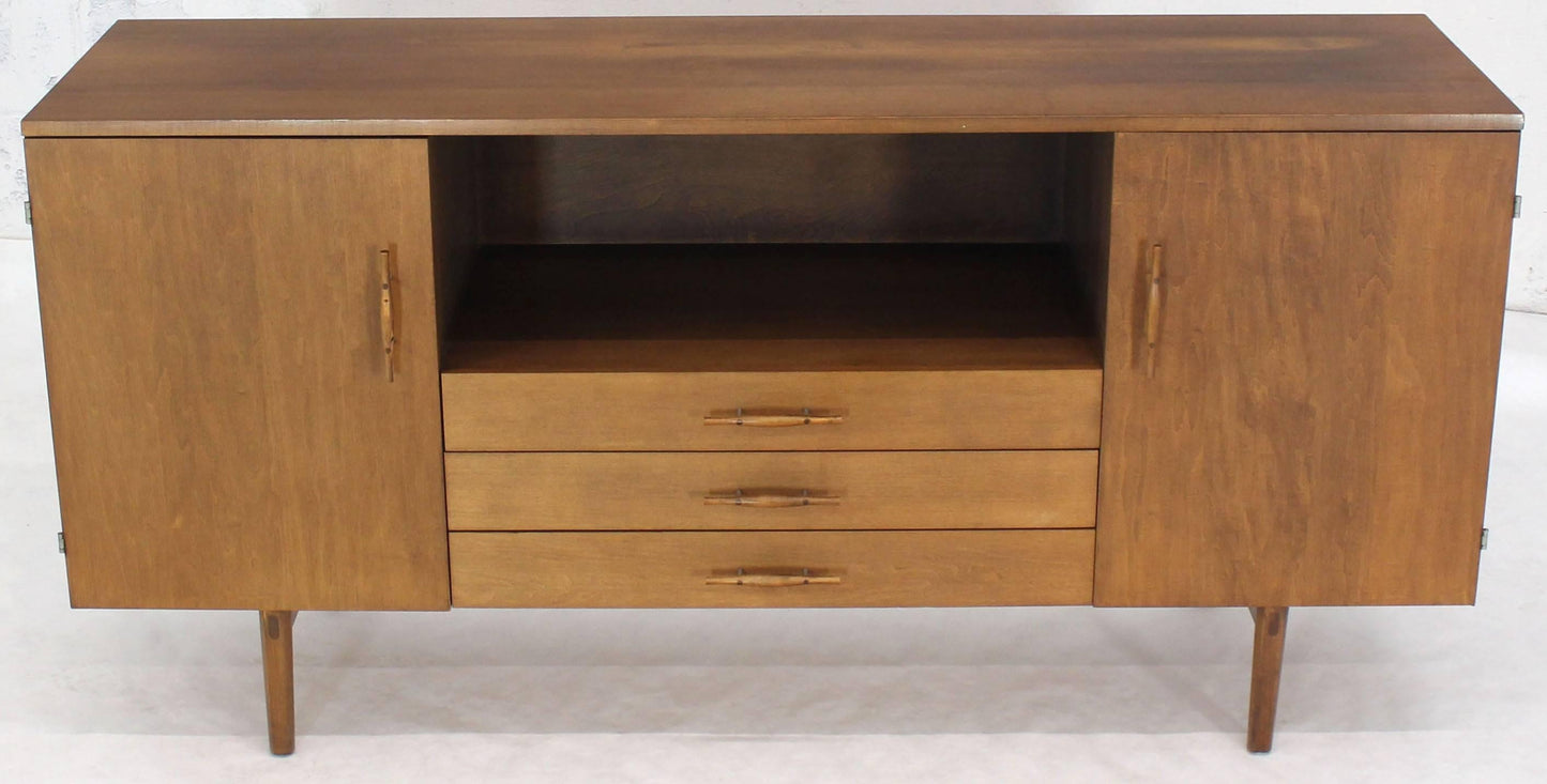 Solid Birch Planner Group Mid-Century Modern Credenza Long Dresser Paul McCobb