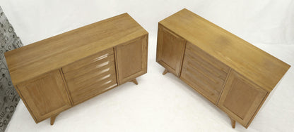 Two Door 4 Drawer Limed Cerused Solid Oak Board Cabinet Credenza Dresser