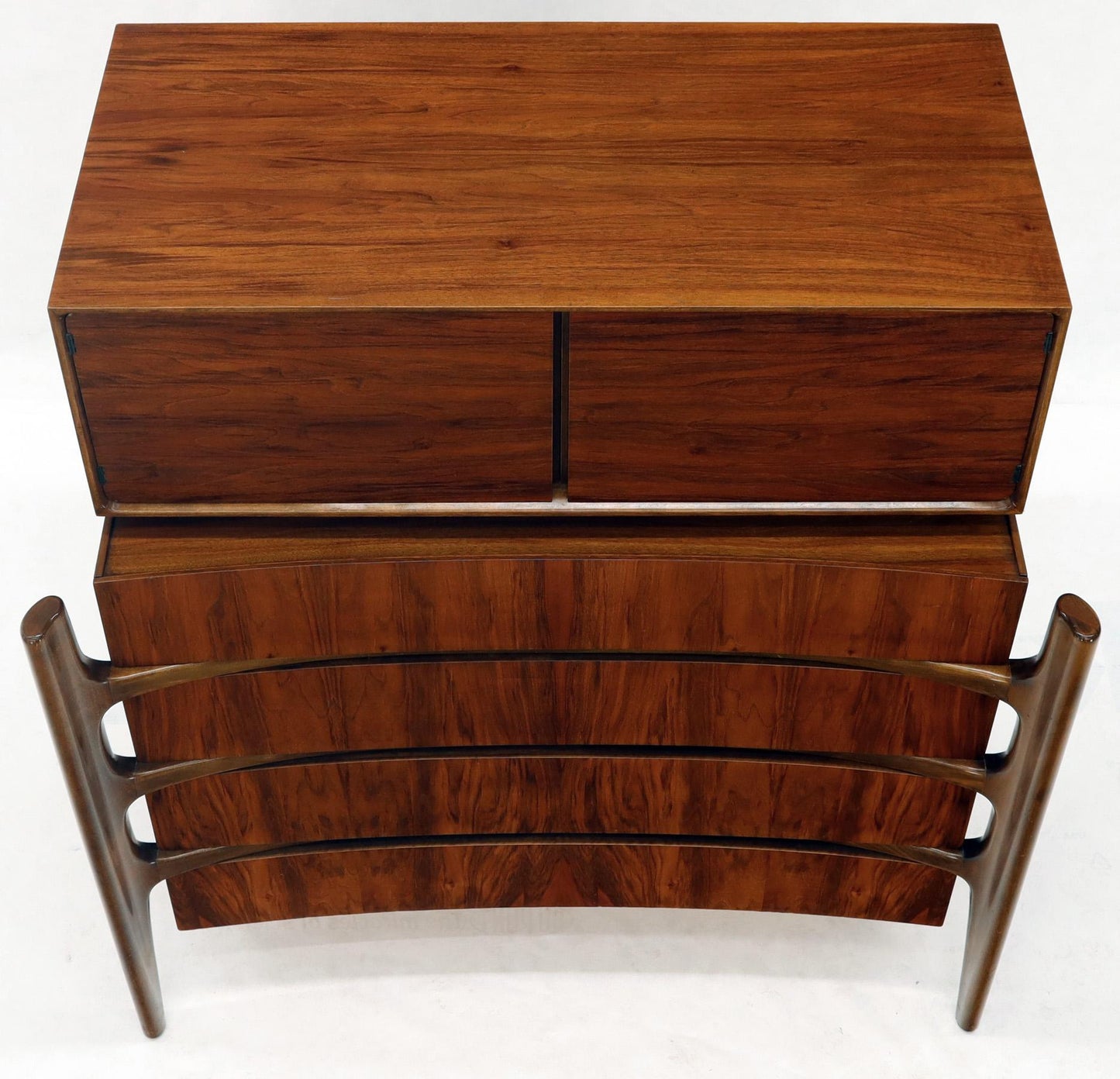 William Hinn 2 Pieces Swedish Modern Chest on Chest Dresser Gentleman Chest