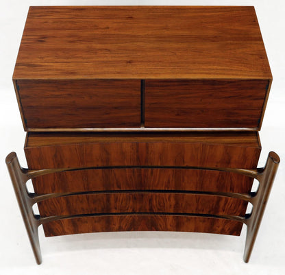 William Hinn 2 Pieces Swedish Modern Chest on Chest Dresser Gentleman Chest