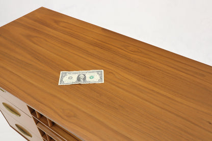 Mid-Century Modern Light American Walnut 9 Drawers Dresser