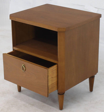 Robsjohn Gibbings for Widdicomb Walnut Stand with Brass Pull