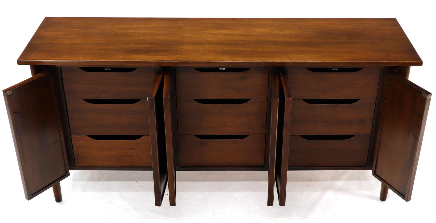 Exposed Sculptural Legs Nine Drawers Long Dresser Credenza