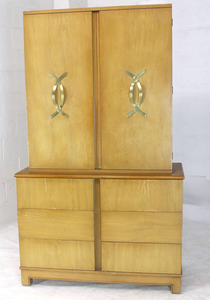 Tall Gentleman's High Chest Mirrored Compartment