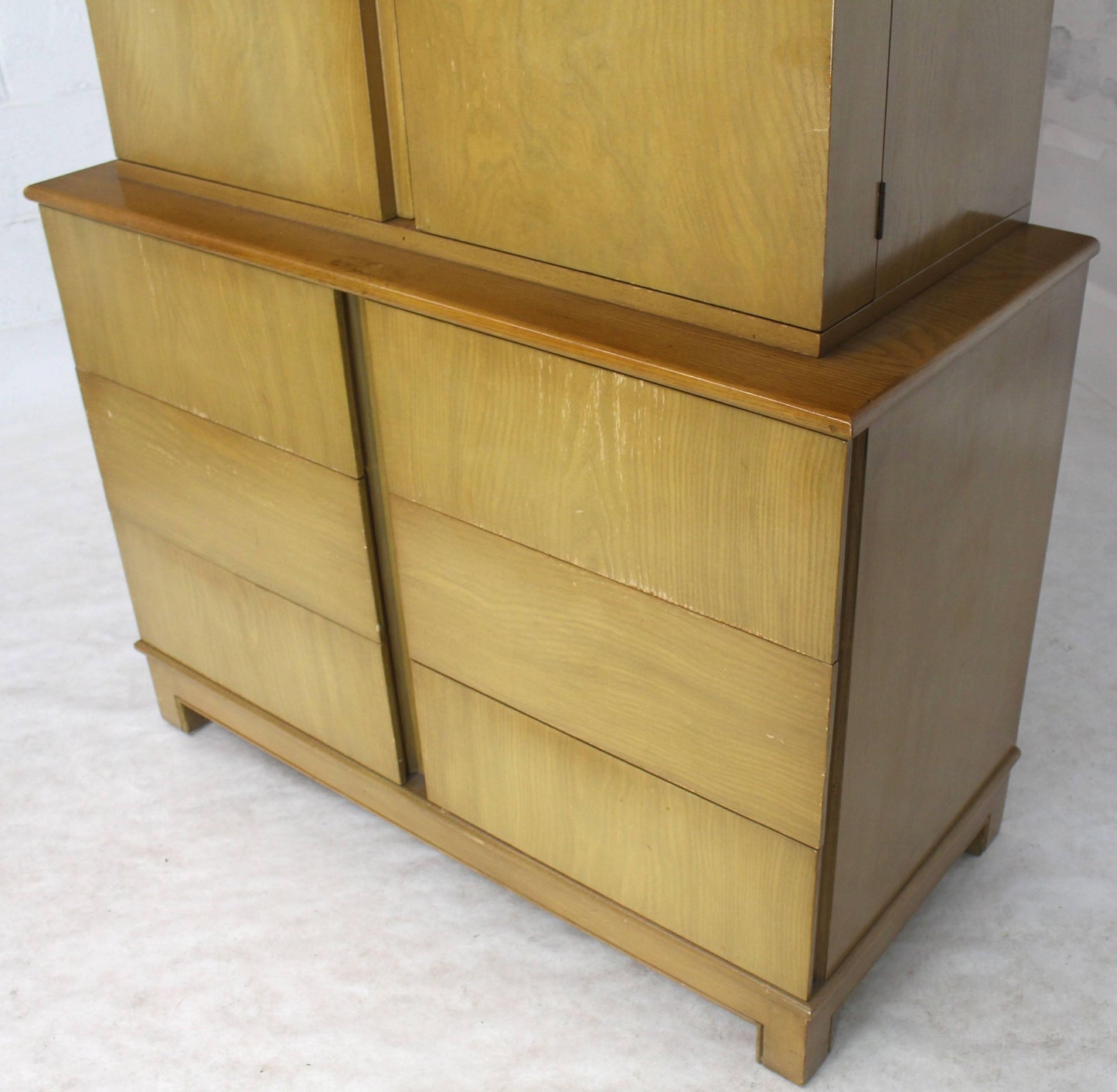 Tall Gentleman's High Chest Mirrored Compartment