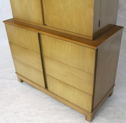 Tall Gentleman's High Chest Mirrored Compartment