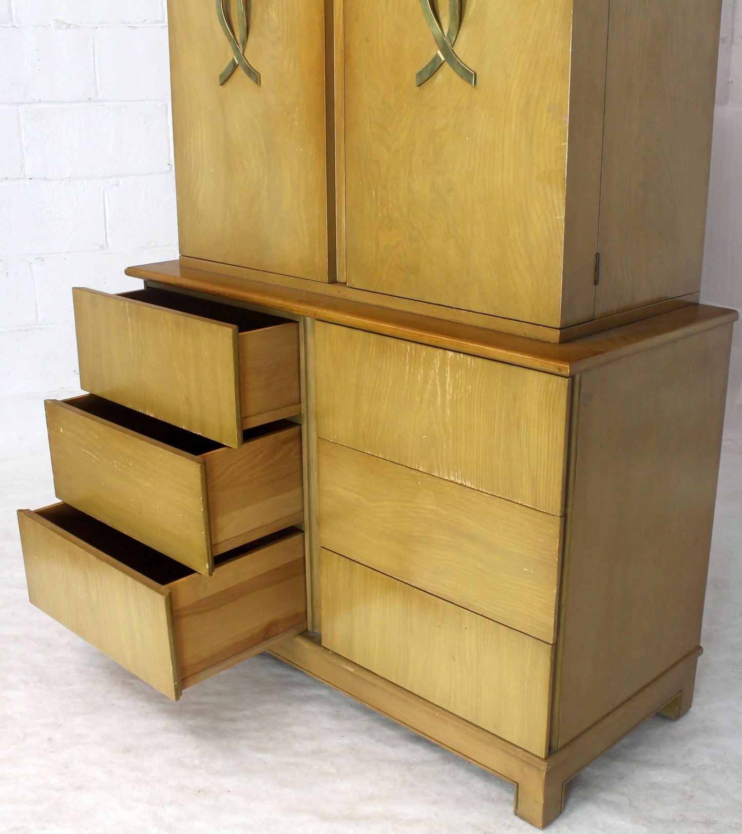 Tall Gentleman's High Chest Mirrored Compartment