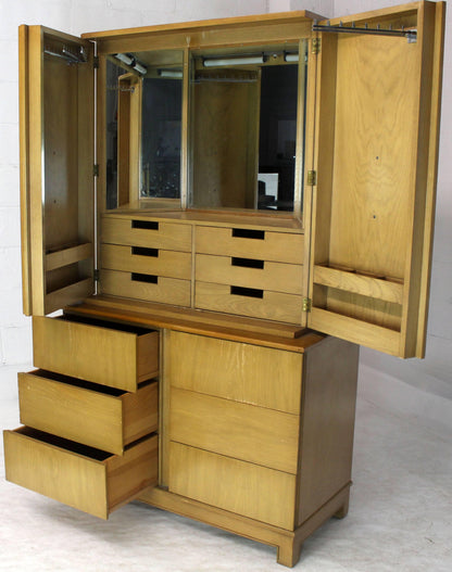 Tall Gentleman's High Chest Mirrored Compartment