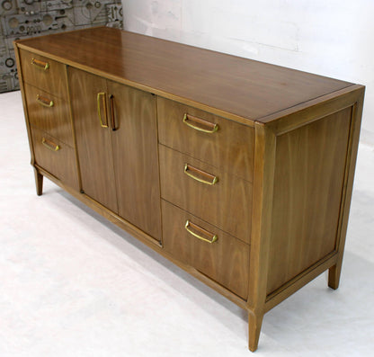 Satinwood Brass Pulls Dresser Credenza