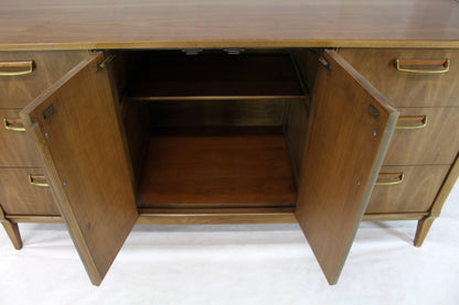 Satinwood Brass Pulls Dresser Credenza