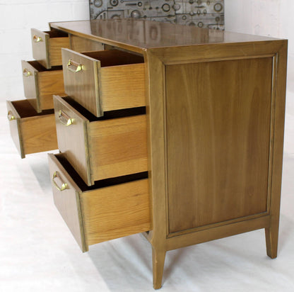 Satinwood Brass Pulls Dresser Credenza