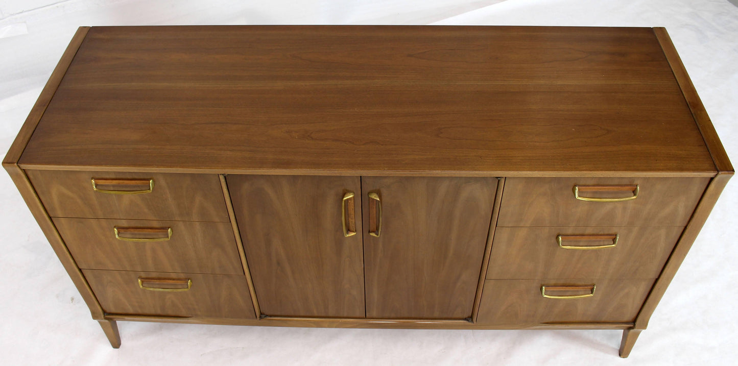 Satinwood Brass Pulls Dresser Credenza