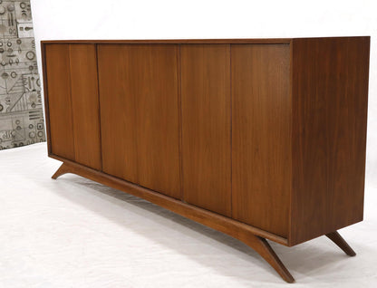 Swivel Centre Bar Walnut Mid-Century Modern Credenza Sideboard Sculptural Legs