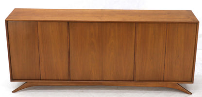 Swivel Centre Bar Walnut Mid-Century Modern Credenza Sideboard Sculptural Legs