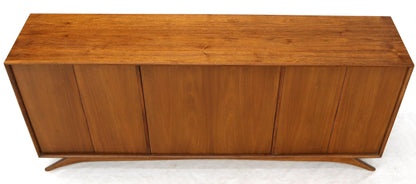 Swivel Centre Bar Walnut Mid-Century Modern Credenza Sideboard Sculptural Legs