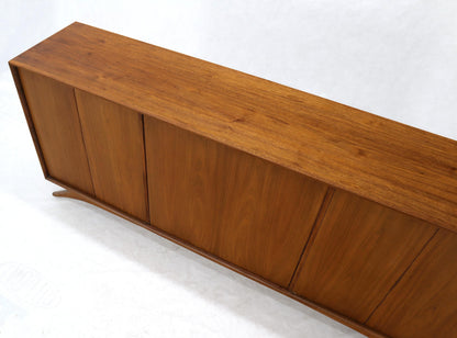 Swivel Centre Bar Walnut Mid-Century Modern Credenza Sideboard Sculptural Legs