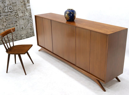 Swivel Centre Bar Walnut Mid-Century Modern Credenza Sideboard Sculptural Legs