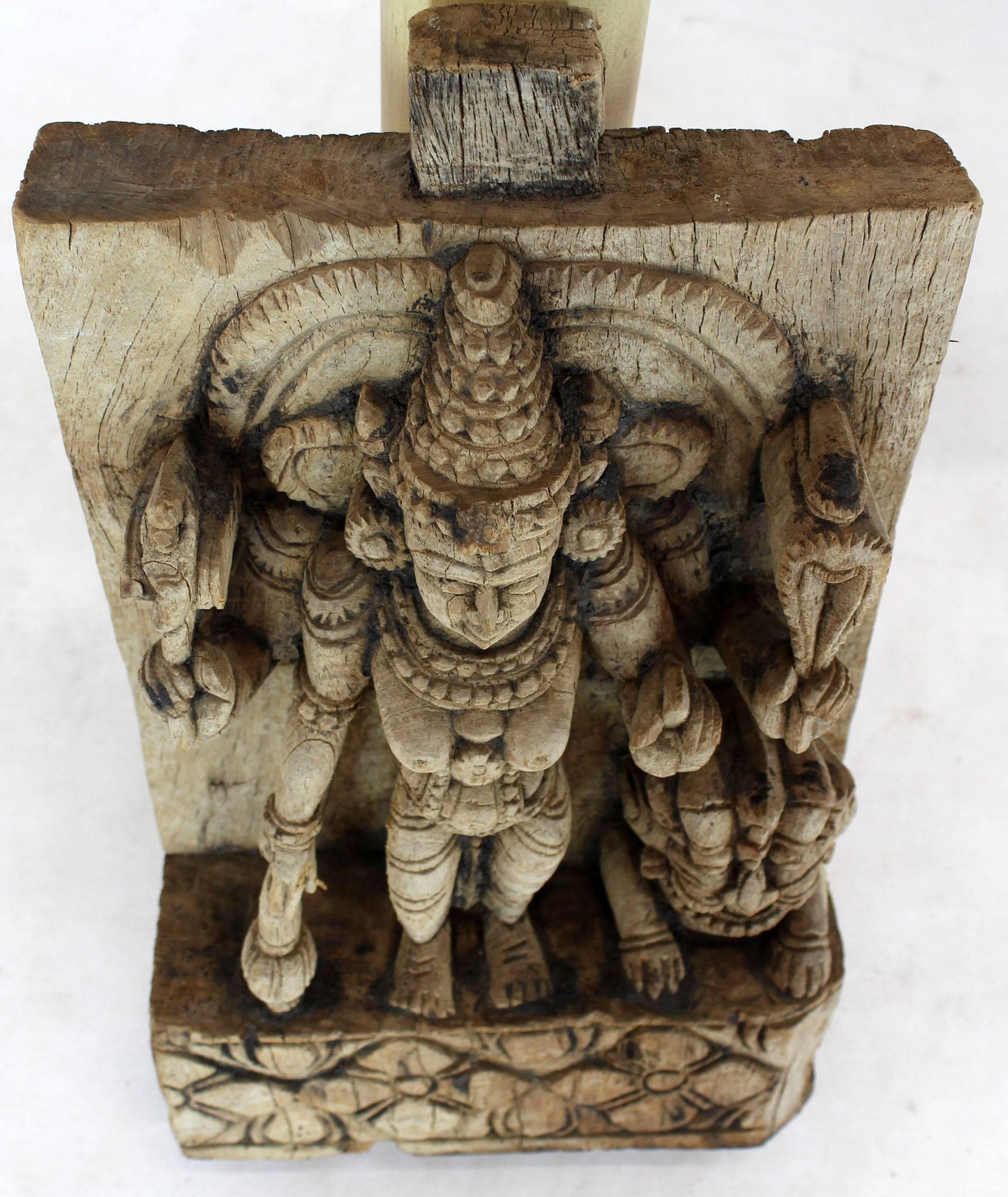 Heavily Carved Old Indian Goddess Plaque