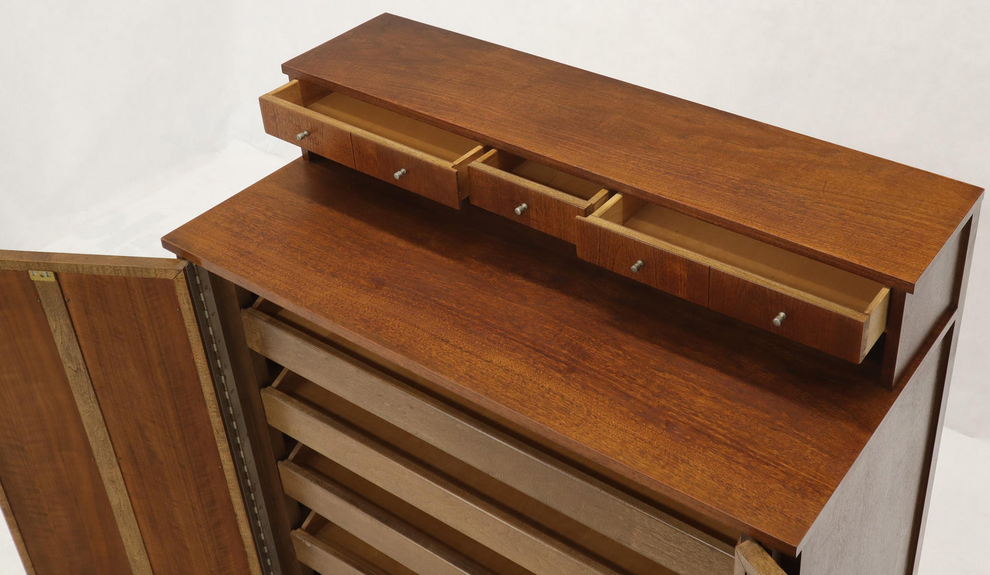 Mid-Century Modern High Chest Dresser with Separate Jewelry Compartment on Top