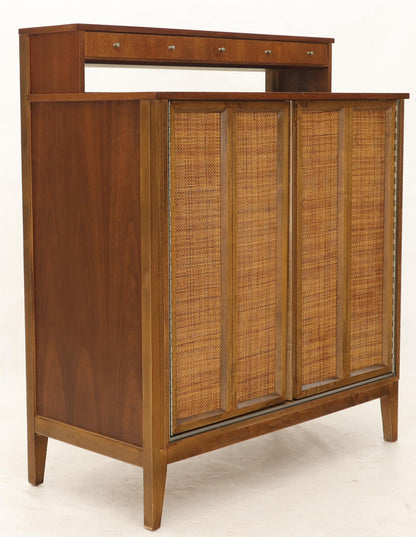 Mid-Century Modern High Chest Dresser with Separate Jewelry Compartment on Top