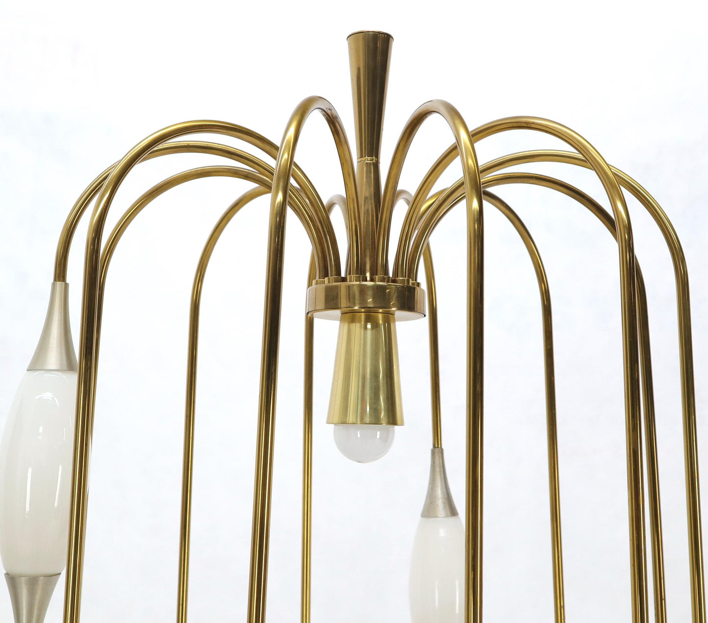 Large Waterfall Brass Floor Lamp Light Fixture