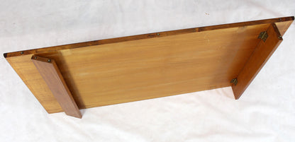 Danish Teak Mid-Century Modern Dining Banquet Table Self Storing Folding Leafs