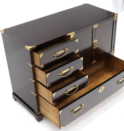 Campaign Brass Hardware Bachelor Chest Dresser with Two Doors Compartment