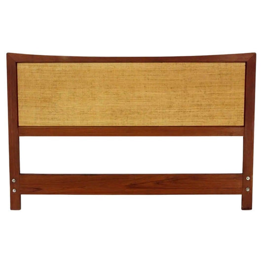 Danish Midcentury Modern Full-Size Teak Reversible panel Headboard MINT!