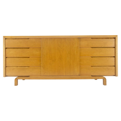 Edmond Spence 9 Drawers Blond Birch Swedish Mid Century Modern Dresser Credenza