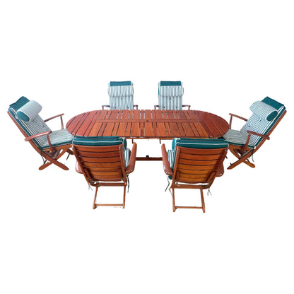 Tricomfort Madein France SOLID Rosewood Adjustable Chairs Folding Table Outdoor