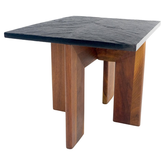 Adrian Pearsall Solid Walnut Slate Like Top Composite Top End Side Table Mint