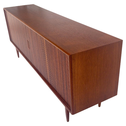 Tambour Doors Early Danish Mid Century Modern Long Credenza Dresser MINT!