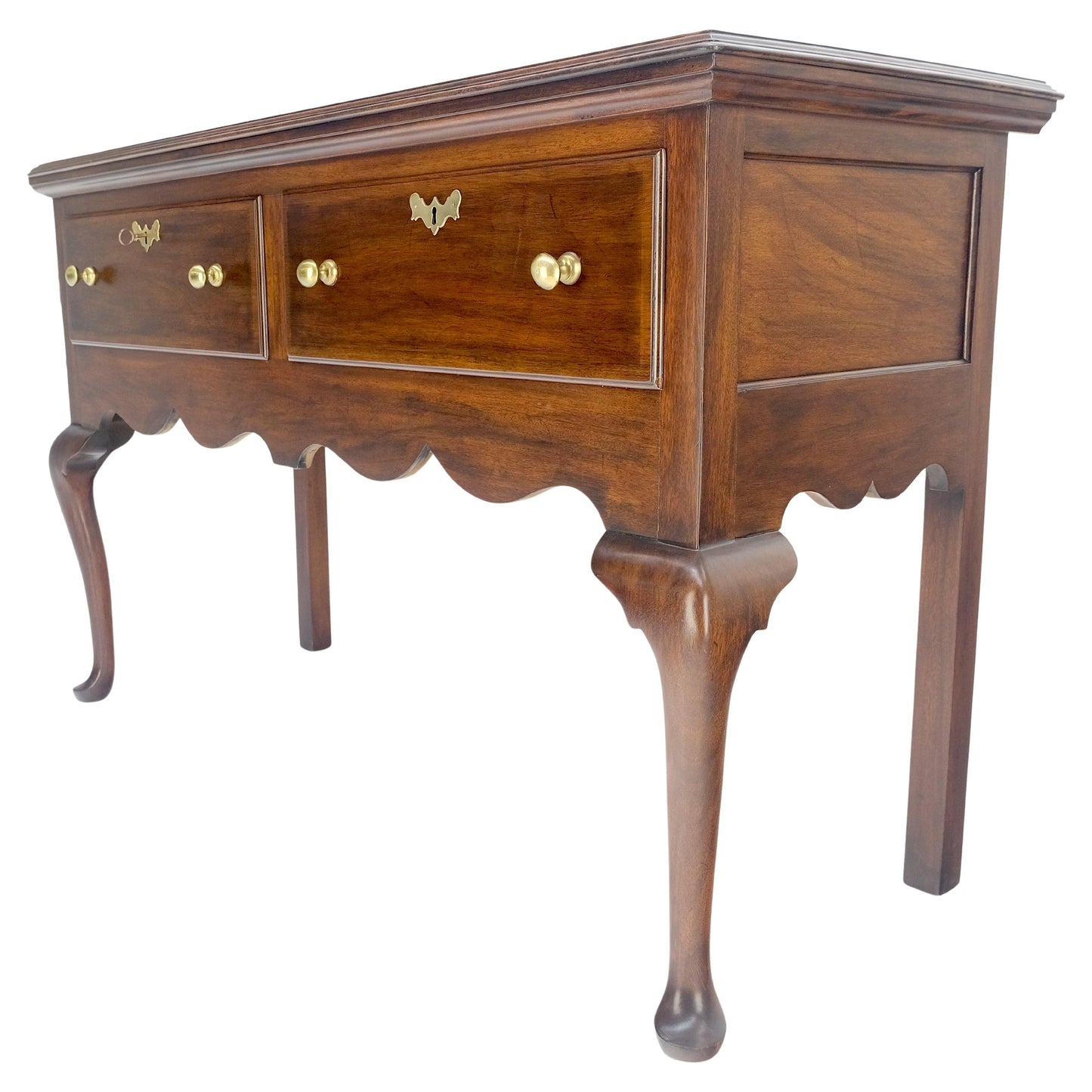 Virginia Galleries Henkel Harris Mahogany Double Drawer Buffet Short Sideboard