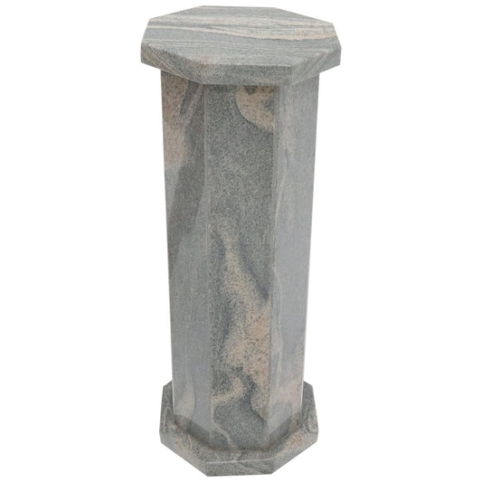 Grey Granite Stone Octagon Shape Pedestal Stand