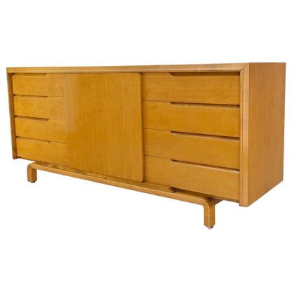 Edmond Spence Swedish Danish Modern Long Birch 9 Drawers Credenza Dresser MINT