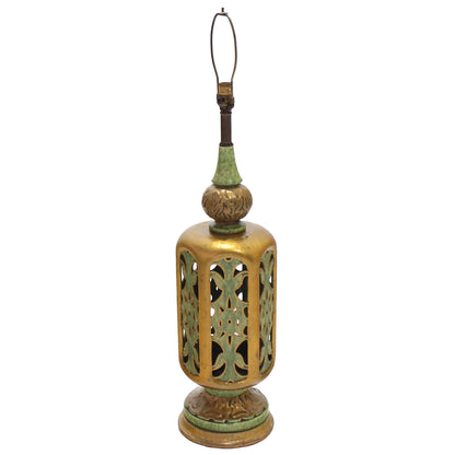 Large Ornate Art Pottery Base Table Lamp