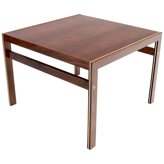 Silkeborg CFC Square Rosewood Side Table with Brass Inlay