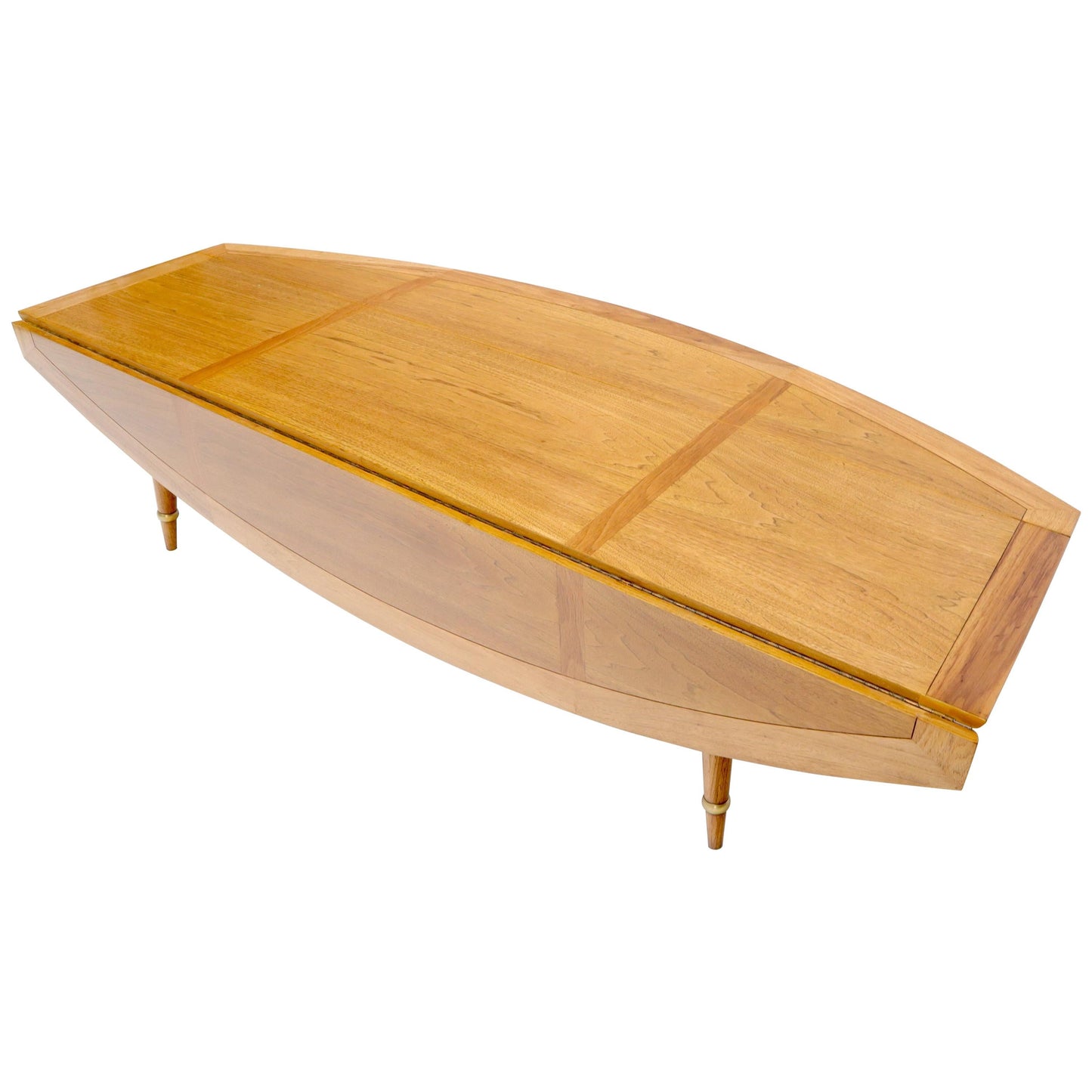 Boat Shape Large Drop Leaf Expandable Coffee Table