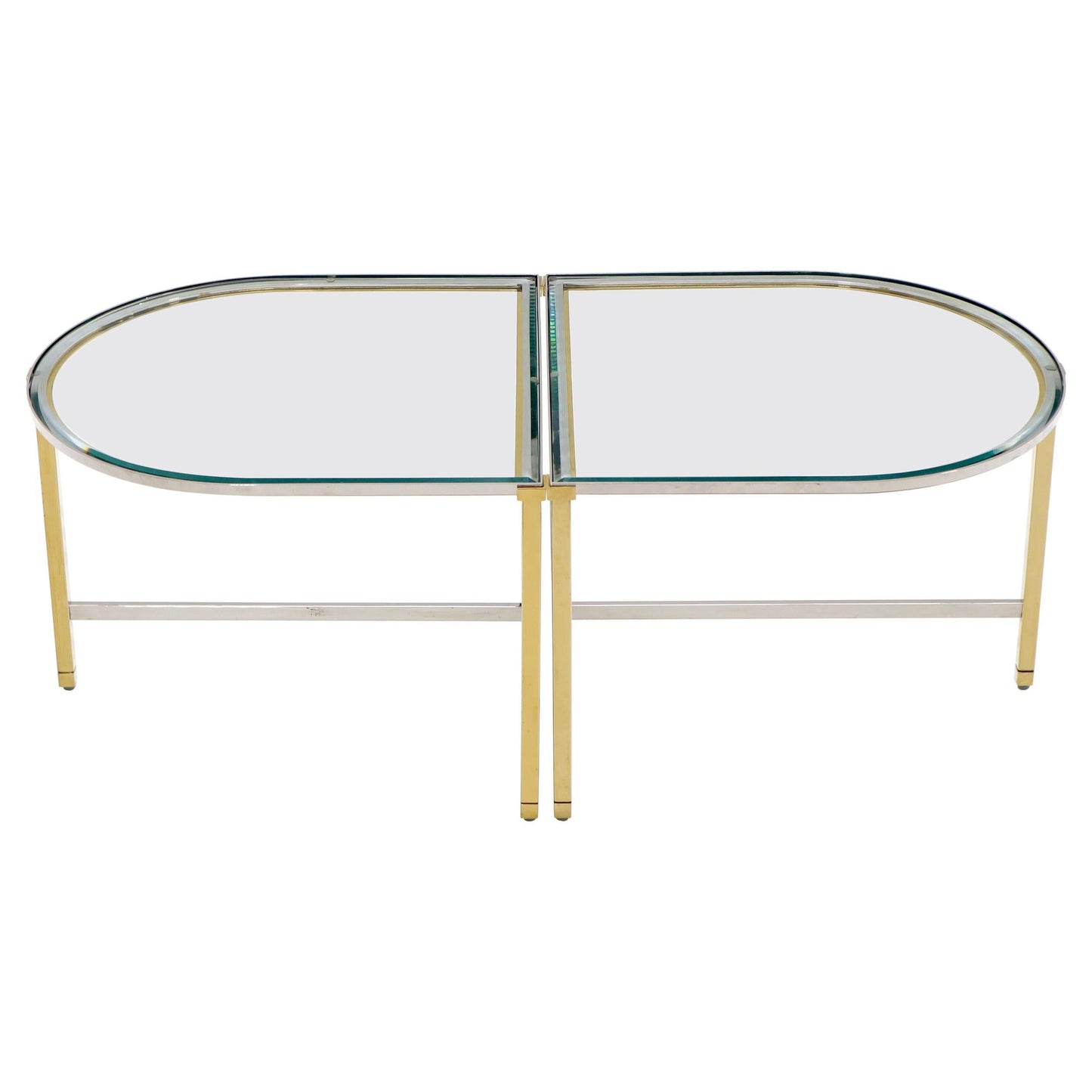 Racetrack Oval Shape Two Pieces Coffee Table